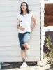 MijaCulture - Capri pants trousers shorts 4090/3815 white